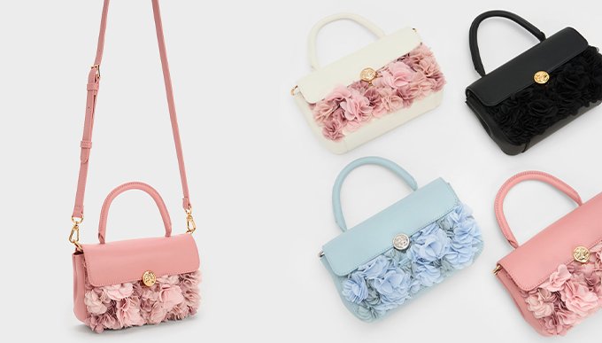 Charles & Keith情人節限定系列｜花海手袋、櫻花鞋、心形高跟鞋等浪漫應節穿搭必入！